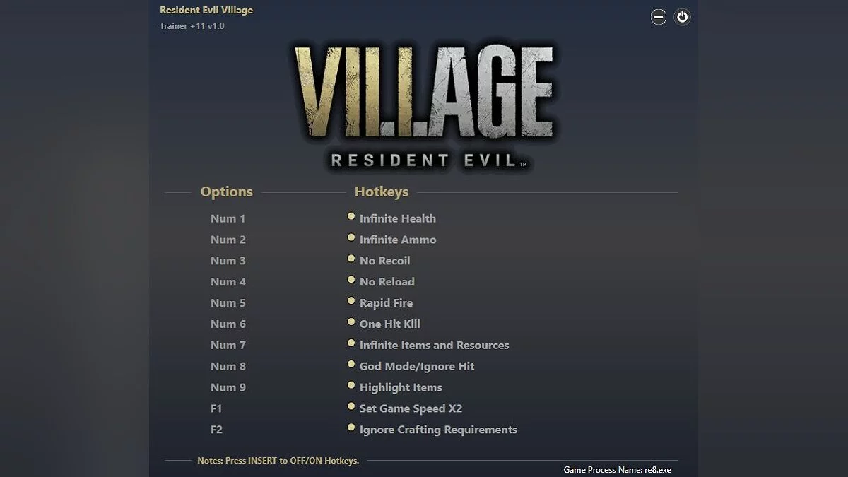 Resident Evil Village — Trainer (+11)