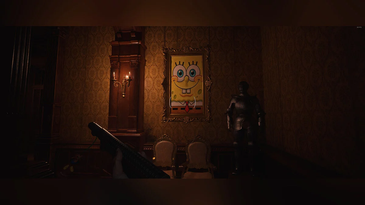 Resident Evil Village — Paintings and photographs of SpongeBob