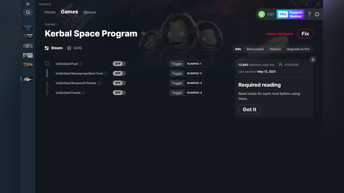 Kerbal Space Program — Trainer (+4) from 05/12/2021 [WeMod]