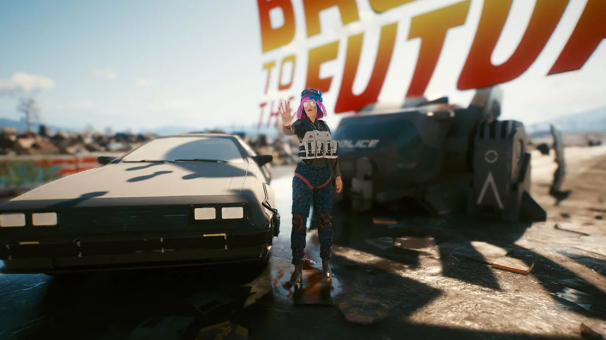 Cyberpunk 2077 — Делориан из фильма «Назад в будущее»