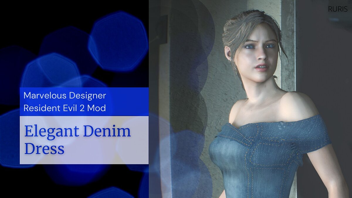 Resident Evil 2 — Elegant denim dress for Claire