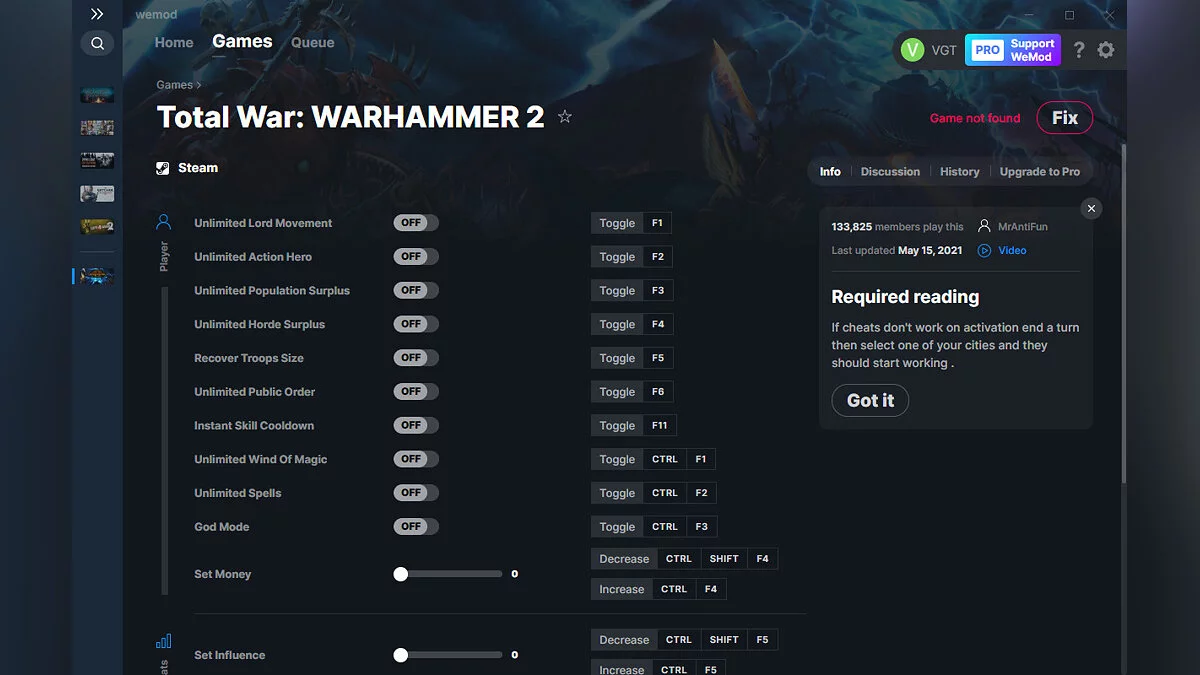 Total War: Warhammer 2 — Trainer (+18) from 05/15/2021 [WeMod]