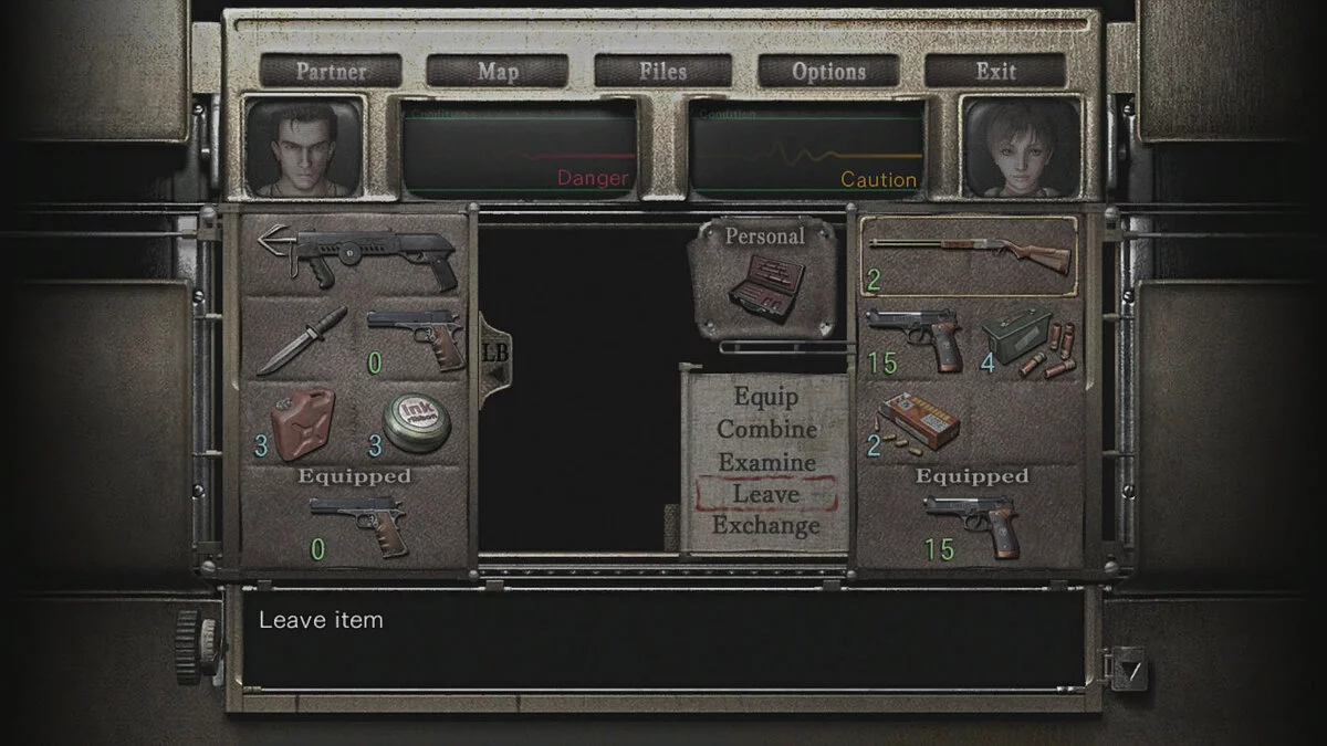 Resident Evil Zero HD Remaster — Інвентар як у версії для Nintendo Gamecube