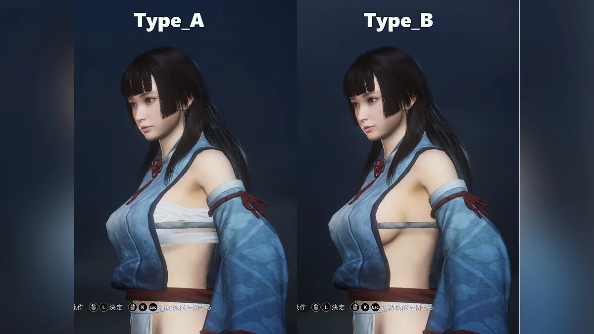 Nioh 2: Complete Edition — Одежда, совместимая с заменителем женского тела