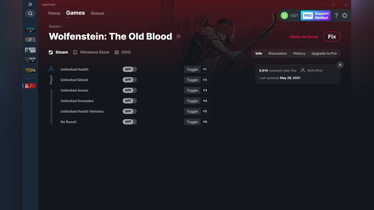 Wolfenstein: The Old Blood — Trainer (+6) from 05.26.2021 [WeMod]