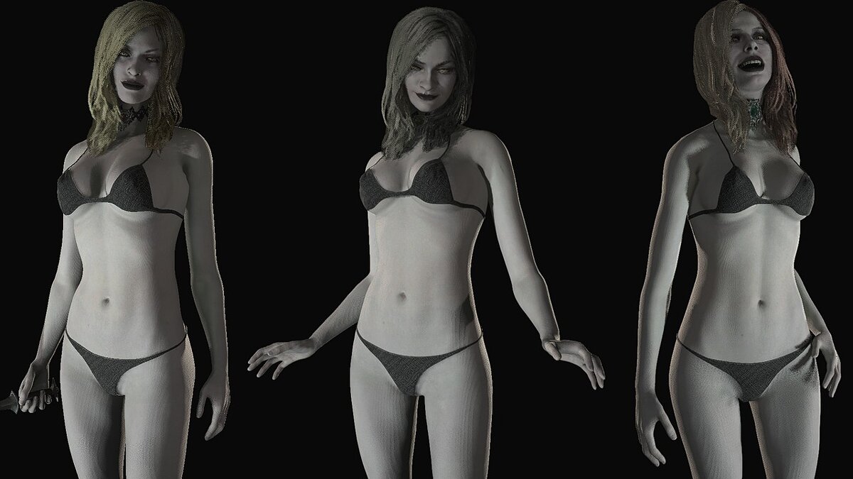 Resident Evil Village — Dimitrescu's daughters in bikinis