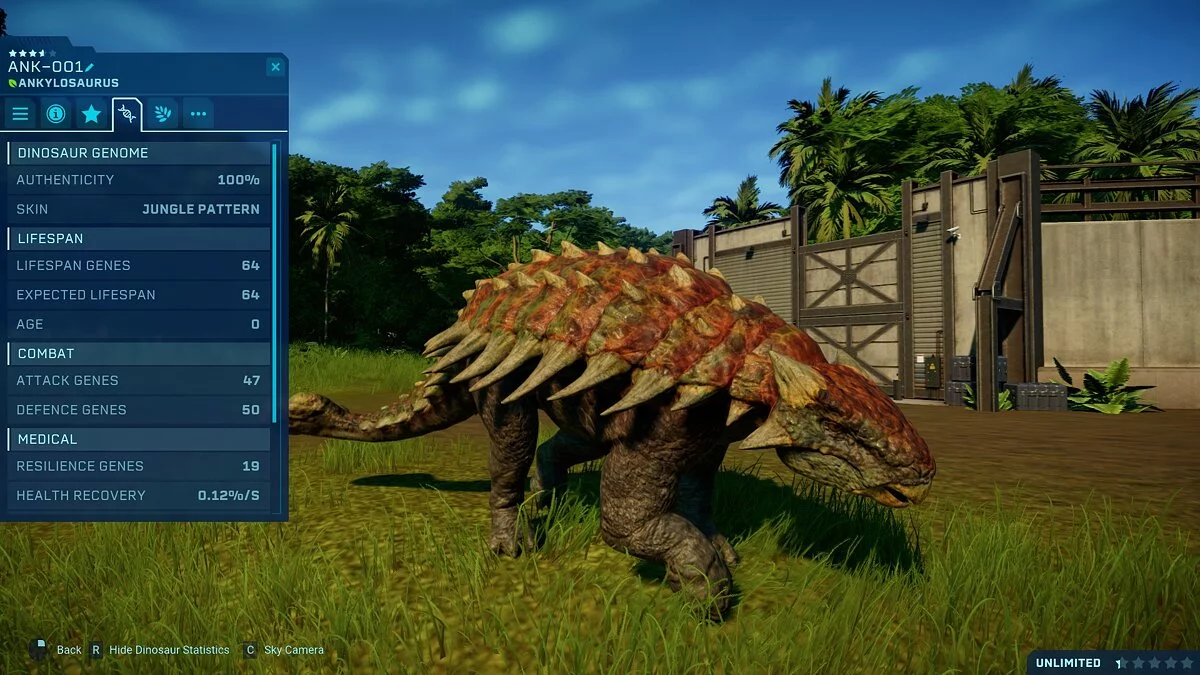 Jurassic World Evolution — Яркиуй анкилозавр