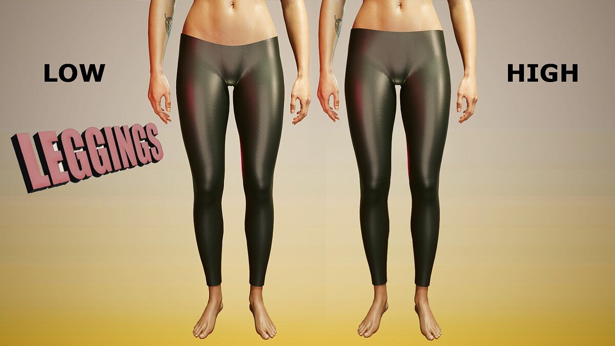 Cyberpunk 2077 — Black latex leggings