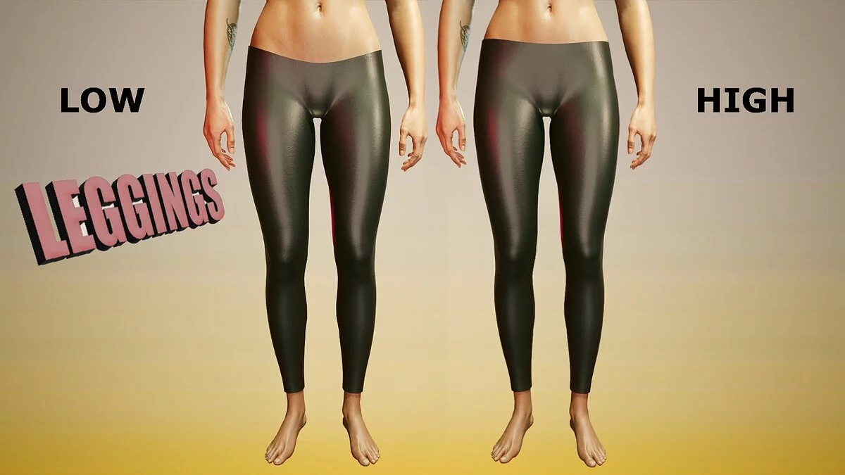 Cyberpunk 2077 — Leggings de látex negros