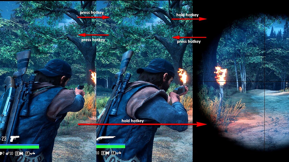 Days Gone — Quick weapon change