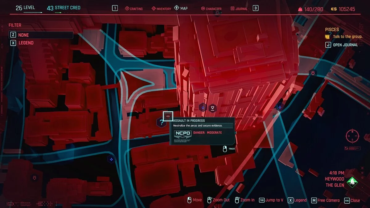 Cyberpunk 2077 — Значки на карте в стиле трейлера 2018 года