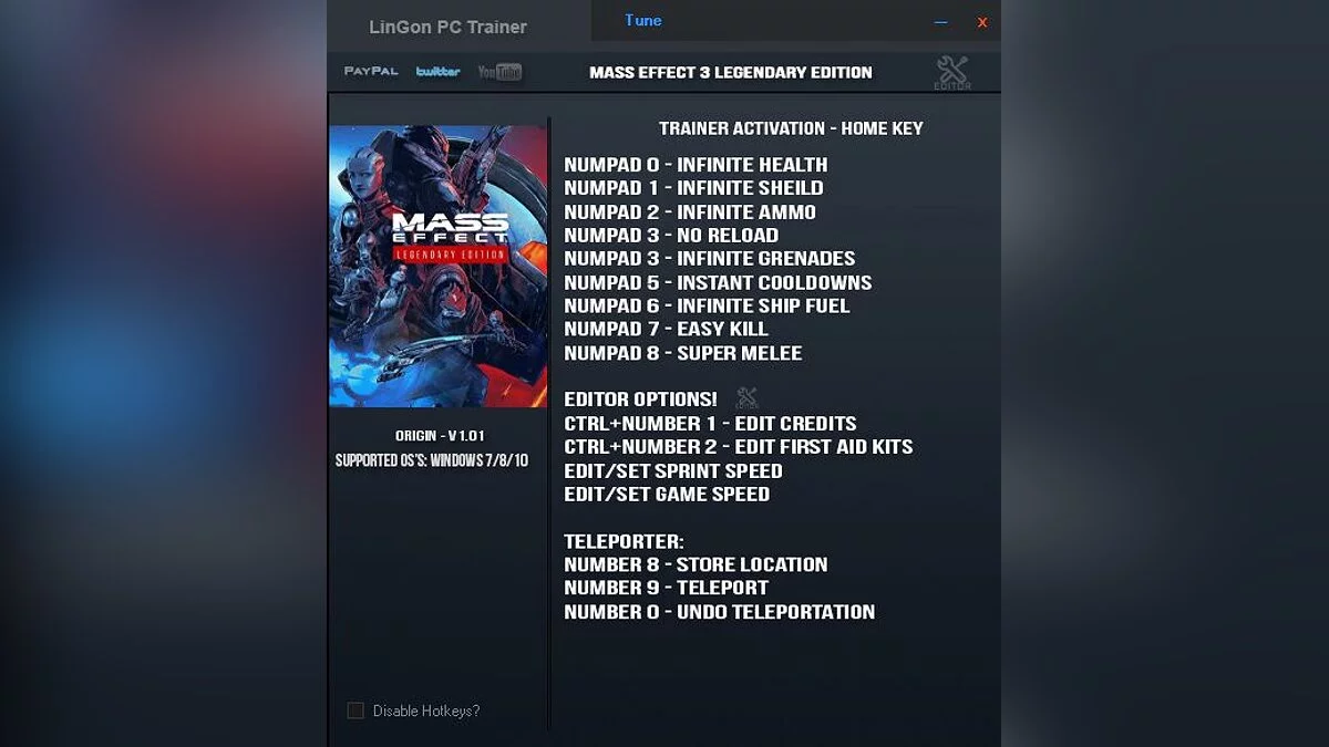 Mass Effect Legendary Edition — Trainer (+14) [1.0.0.1: Origin]