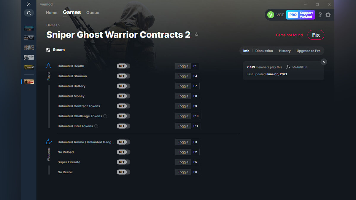 Sniper Ghost Warrior Contracts 2 — Trainer (+11) from 06/05/2021 [WeMod]