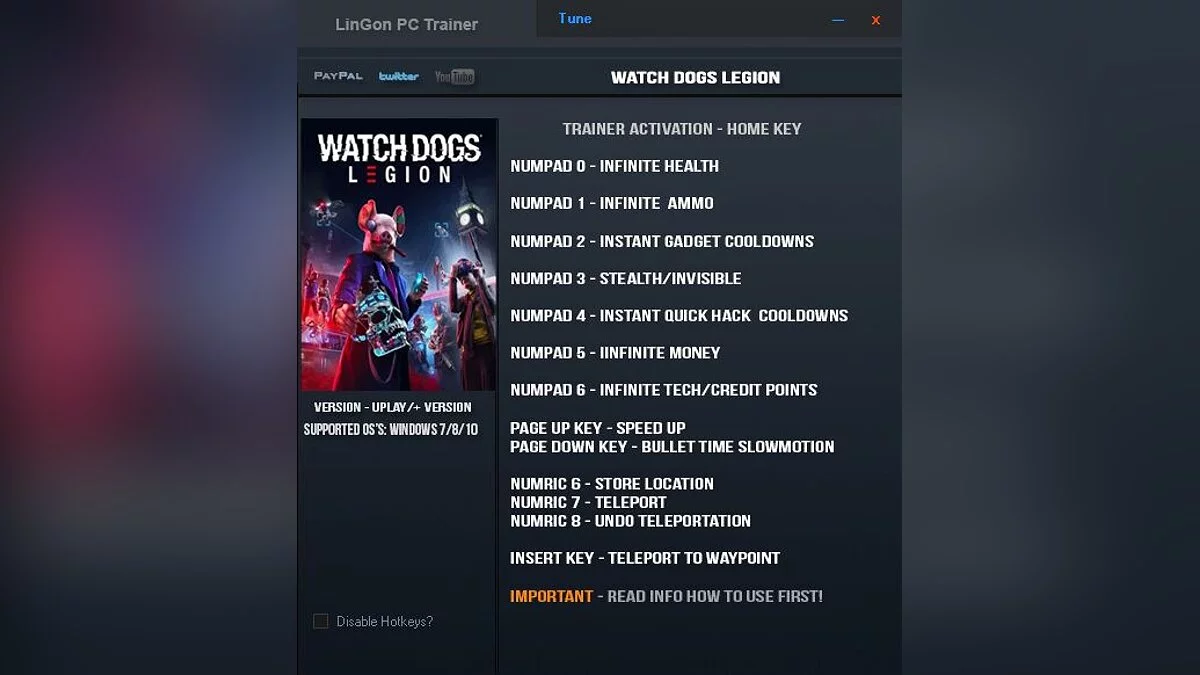 Watch Dogs Legion — Entrenador (+13) [UPD:05/06/2021]