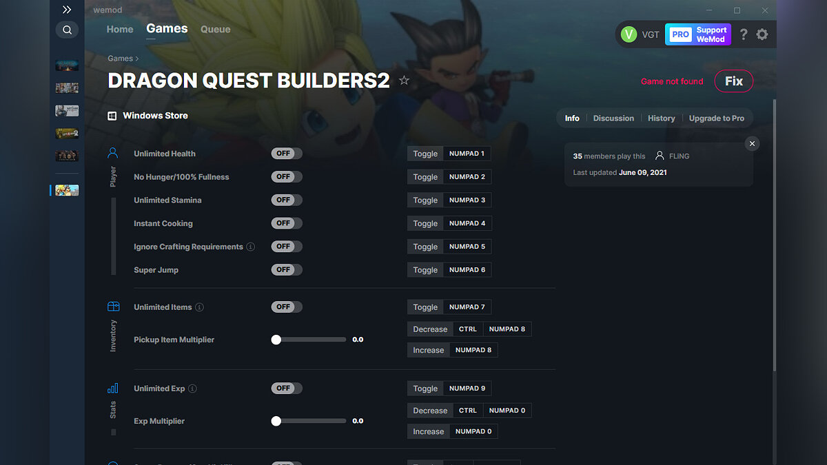 Dragon Quest Builders 2 — Trainer (+13) from 06/09/2021 [WeMod]