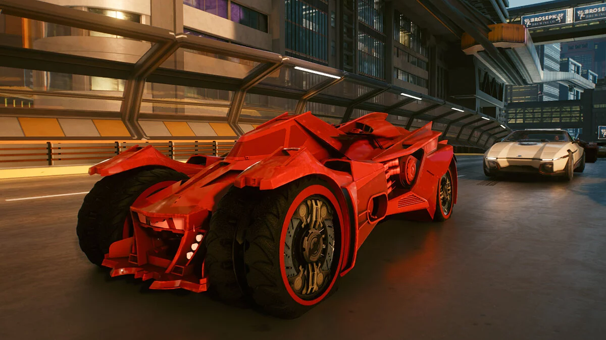 Cyberpunk 2077 — Batmobile from the game Batman: Arkham Knight