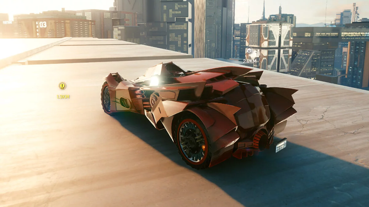 Cyberpunk 2077 — Бетмобіль із гри Batman: Arkham Knight