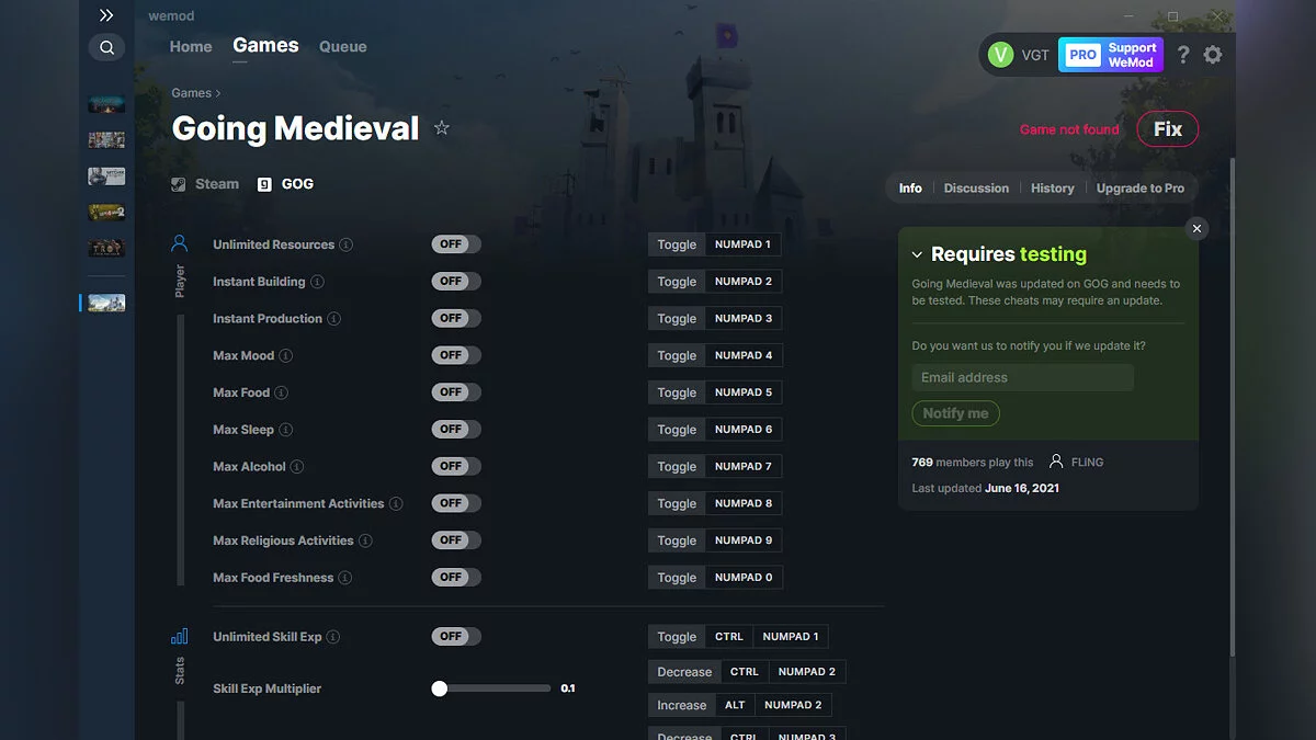 Going Medieval — Трейнер (+14) от 16.06.2021 [WeMod]