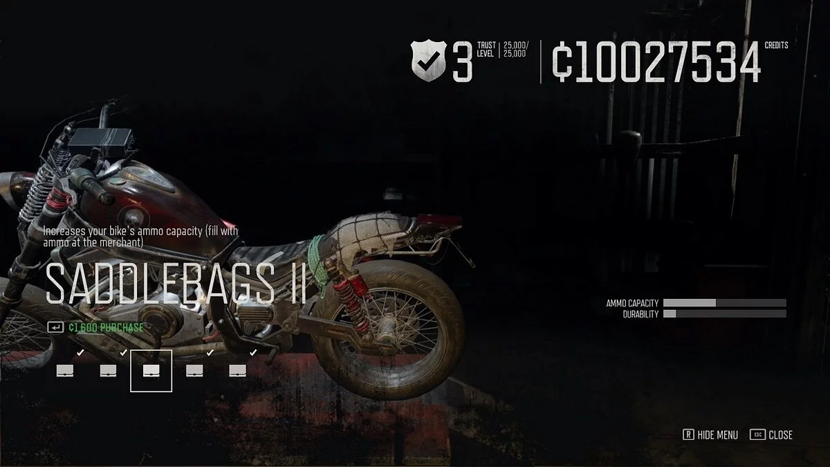 Days Gone — Невидимі сідельні сумки
