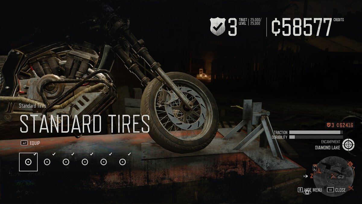 Days Gone — All tires are the same