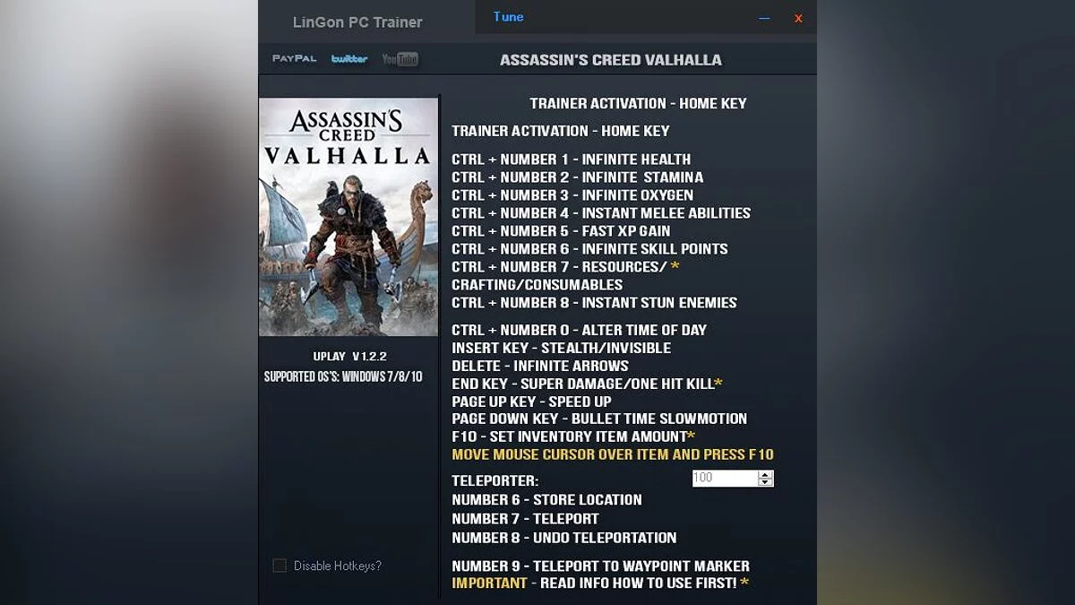 Assassin&#039;s Creed Valhalla — Trener (+19) [1.2.2 - UPLAY]