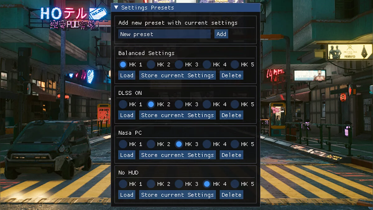 Cyberpunk 2077 — Settings Manager