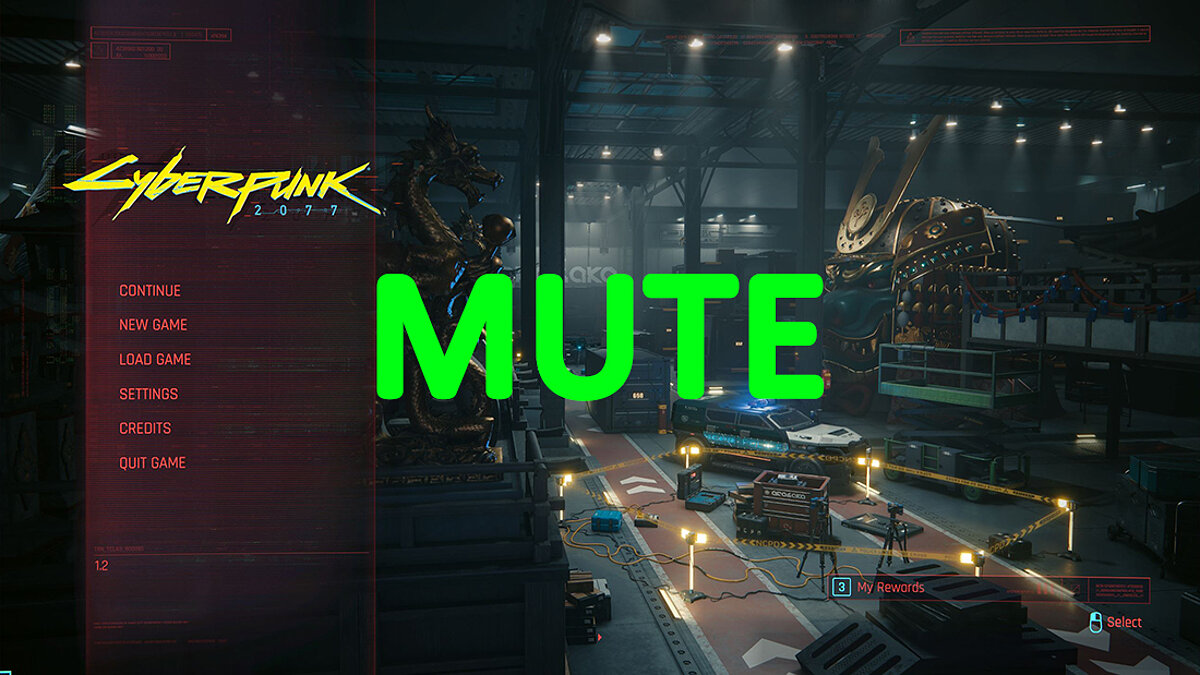 Cyberpunk 2077 — Menu without music