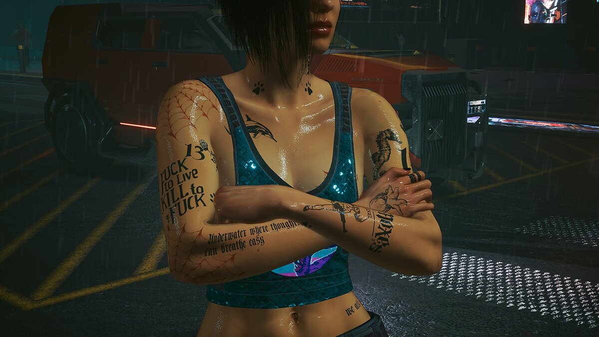 Cyberpunk 2077 — More tattoos for Judy