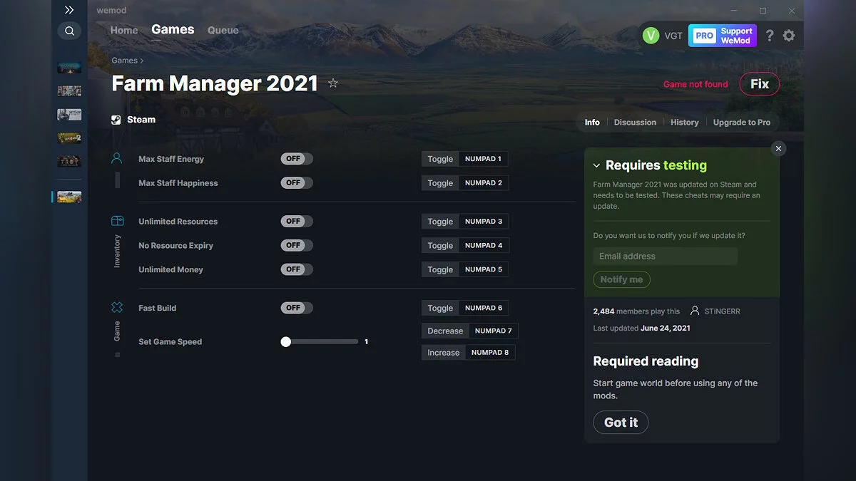 Farm Manager 2021 — Trainer (+7) from 06/24/2021 [WeMod]