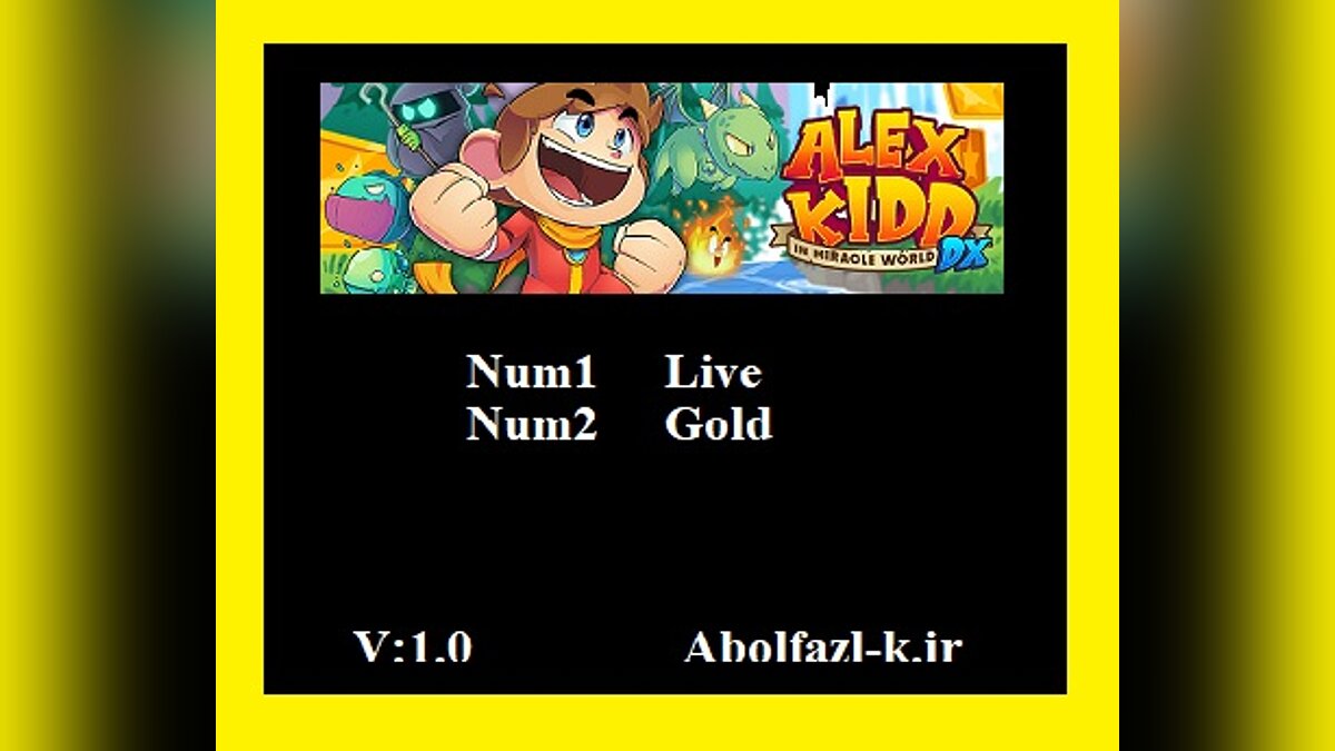 Alex Kidd in Miracle World DX — Trainer (+2) [1.0]