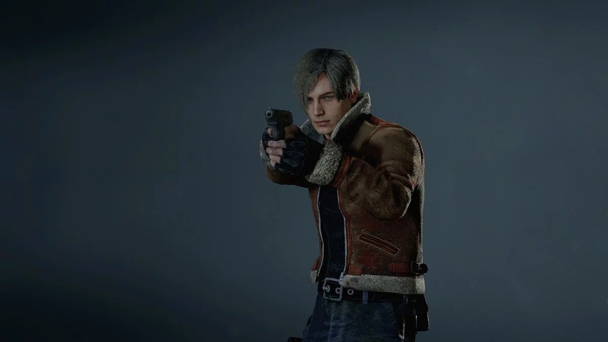 Resident Evil 2 — Leon con una chaqueta del juego Resident Evil 4