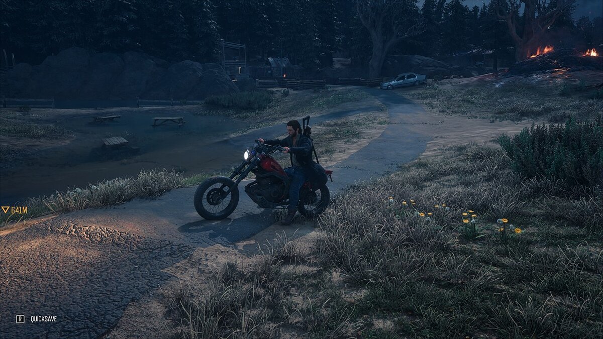 Days Gone — Camera on a motorcycle like in the game The Legend of Zelda