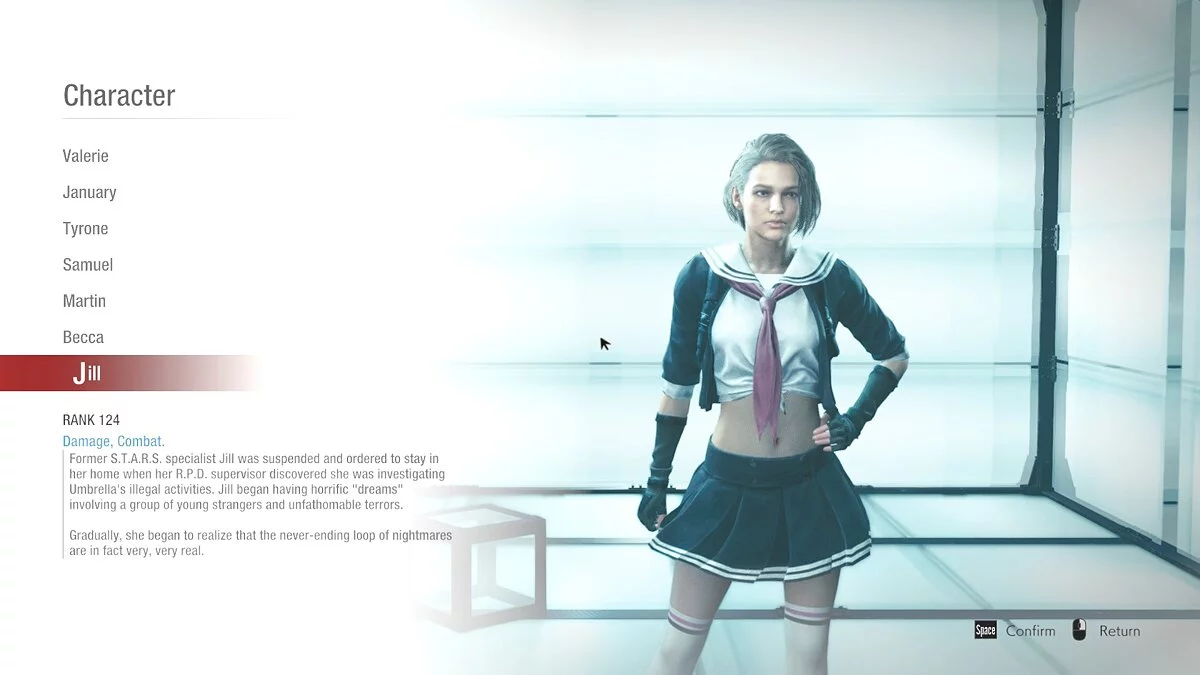 Resident Evil: Resistance — Шкільна форма Джілл