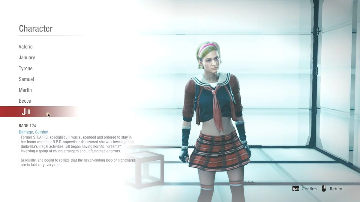 Resident Evil: Resistance — Шкільна форма Джілл