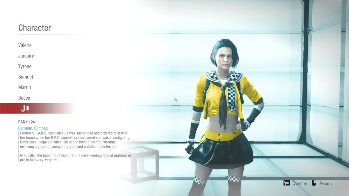 Resident Evil: Resistance — Шкільна форма Джілл