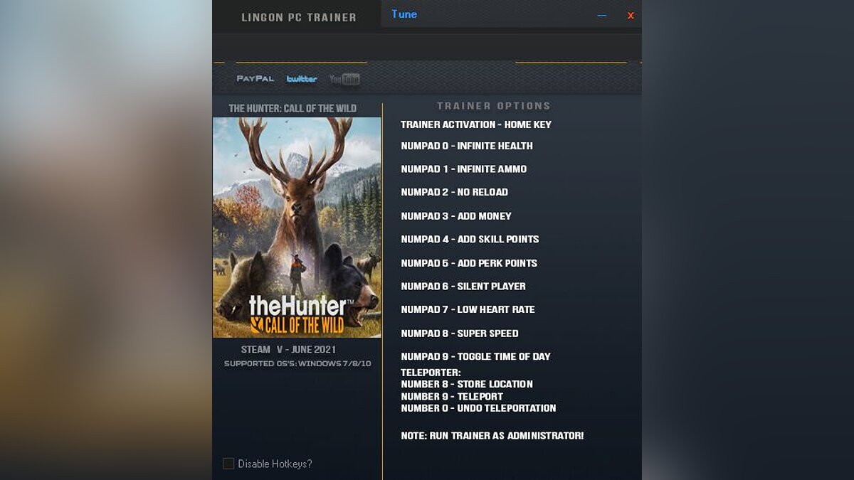 theHunter: Call of the Wild — Trainer (+12) [Update June 2021]