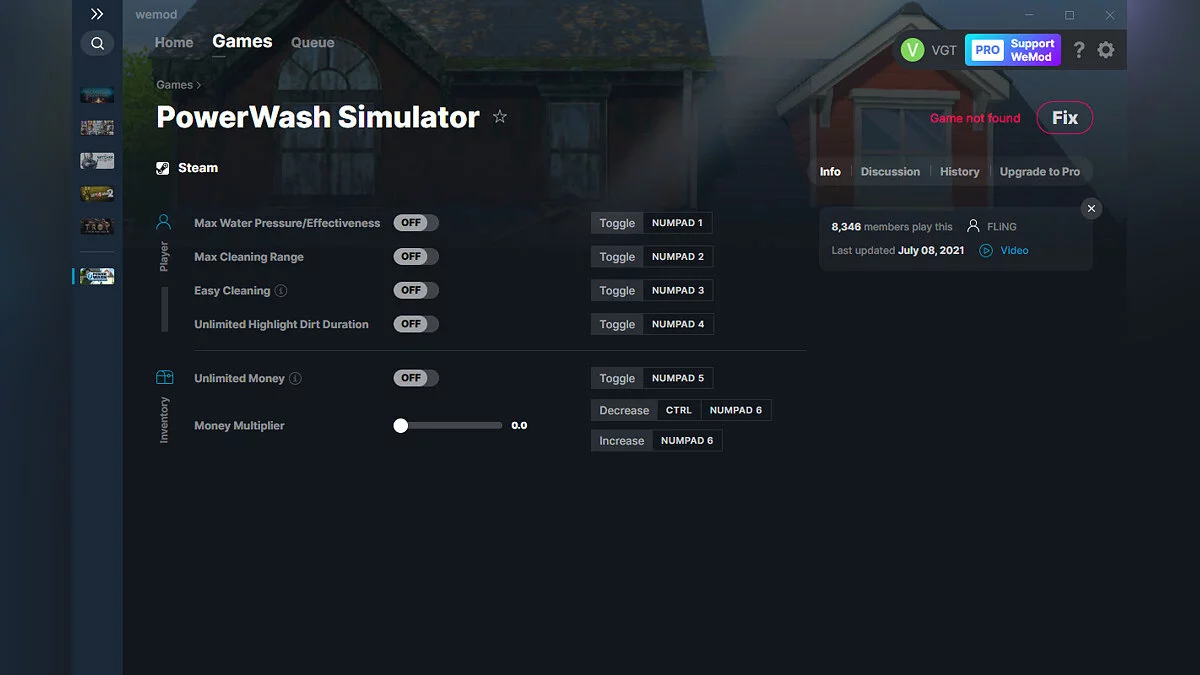 PowerWash Simulator — Entrenador (+6) del 08/07/2021 [WeMod]