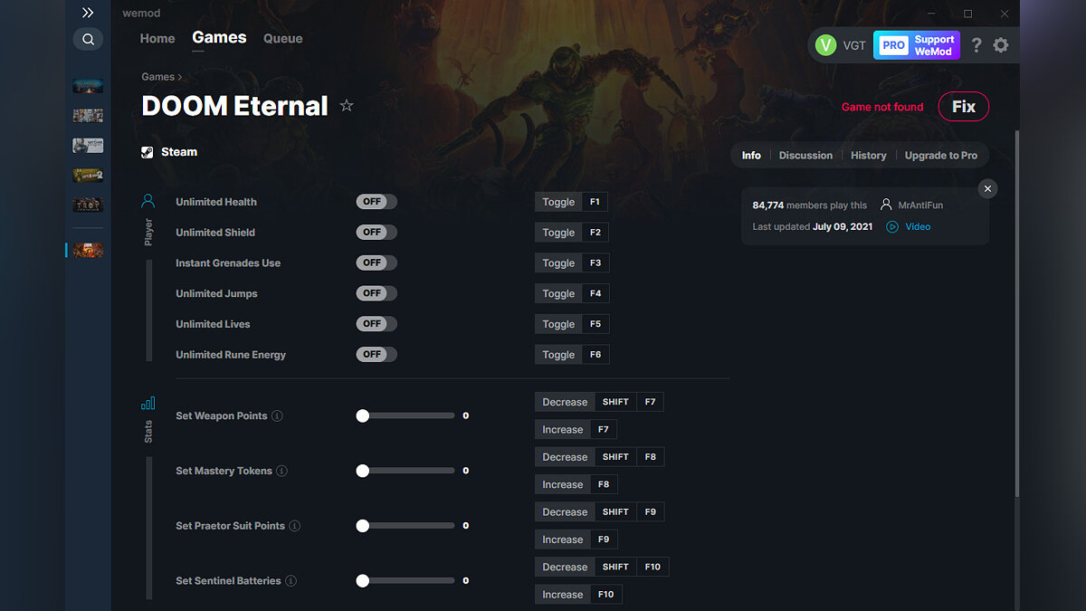 Doom Eternal — Trainer (+13) from 07/09/2021 [WeMod]