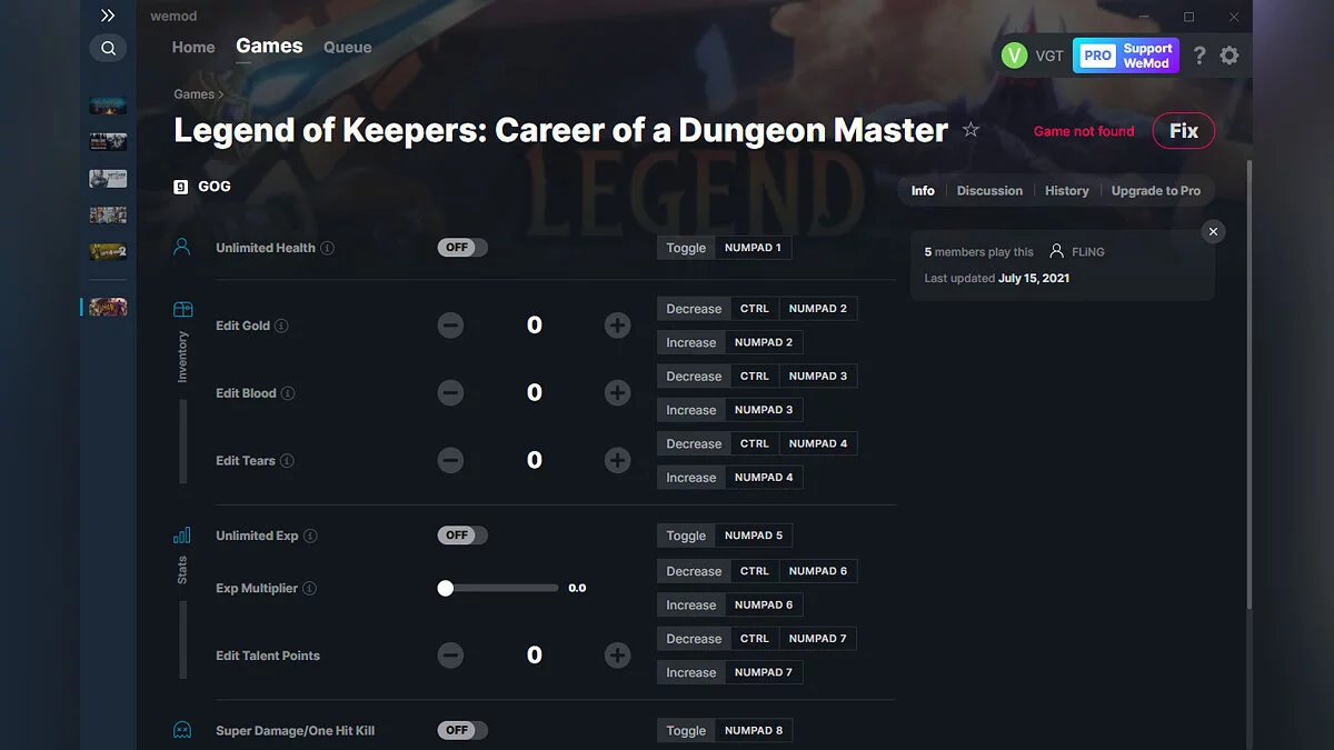 Legend of Keepers: Career of a Dungeon Manager — Trainer (+10) from 07/15/2021 [WeMod] [GOG]