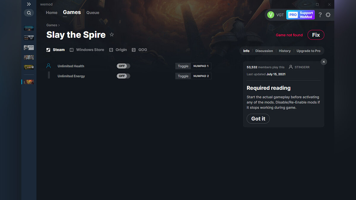 Slay the Spire — Trainer (+2) from 07/15/2021 [WeMod]