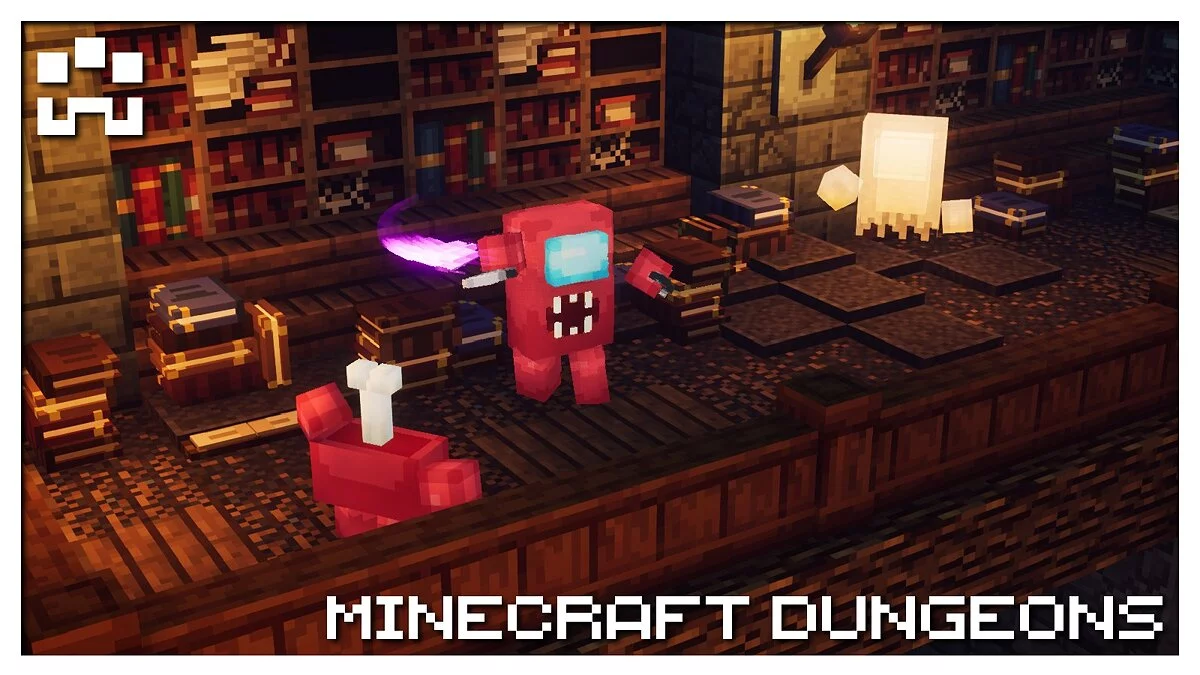 Minecraft Dungeons — Characters from the game Among Us