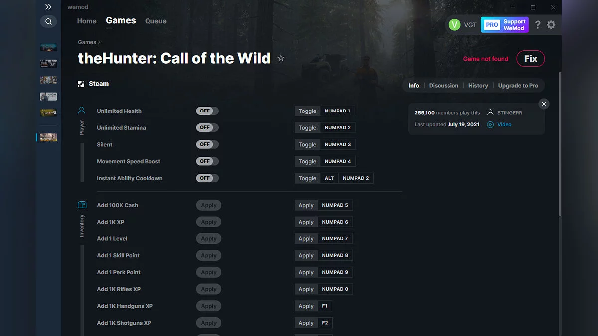 theHunter: Call of the Wild — Trainer (+26) from 07/19/2021 [WeMod]