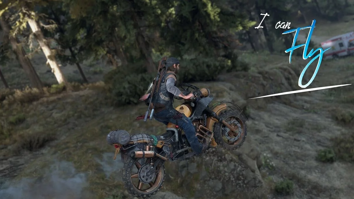 Days Gone — Flying on a bike