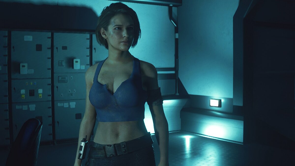 Resident Evil 3 — Jill in a T-shirt and skirt