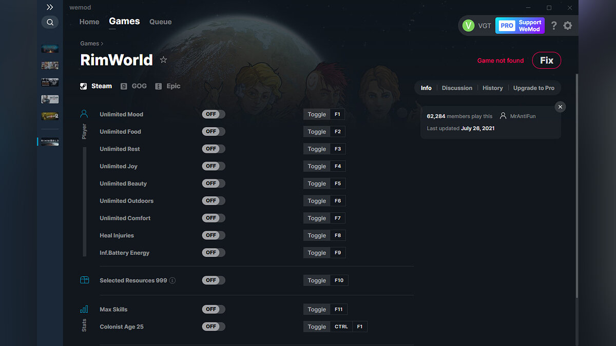 RimWorld — Trainer (+14) from 07/26/2021 [WeMod]