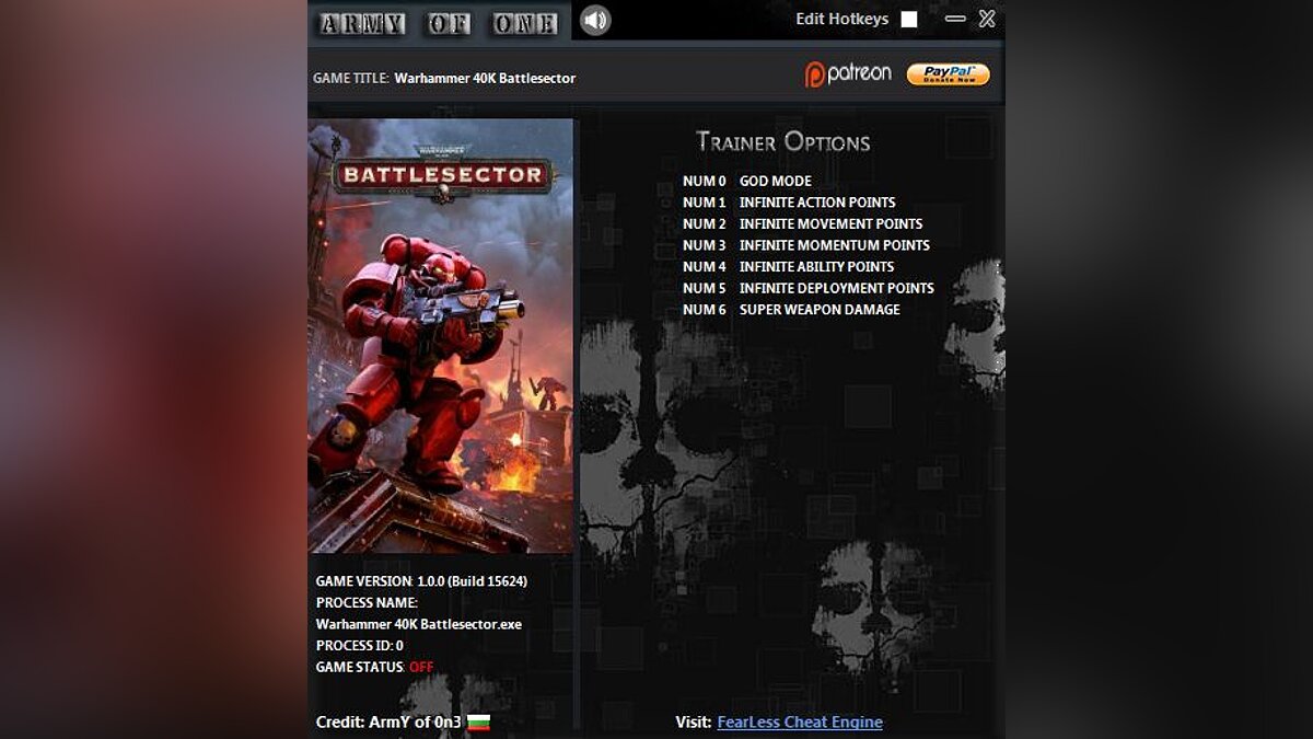 Warhammer 40,000: Battlesector — Trainer (+7) [1.0]