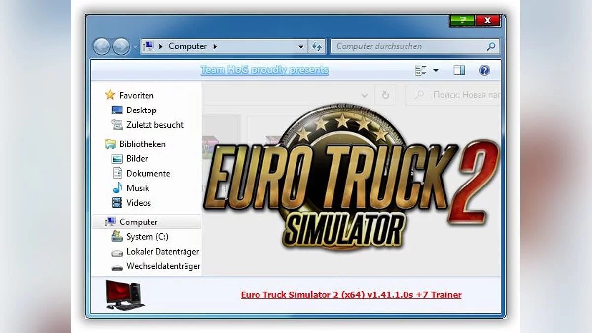 Euro Truck Simulator 2 — Entrenador (+7) [1.41.1.0s]