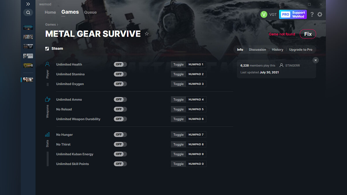 Metal Gear Survive — Trainer (+10) from 07/30/2021 [WeMod]