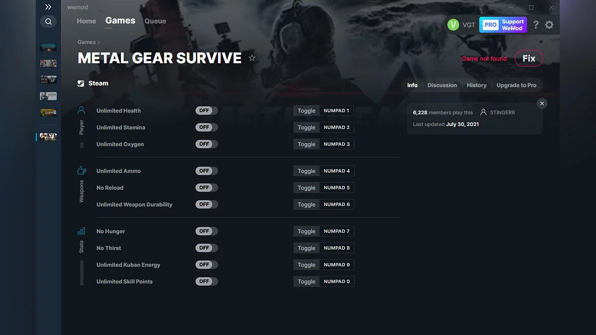 Metal Gear Survive — Trainer (+10) from 07/30/2021 [WeMod]