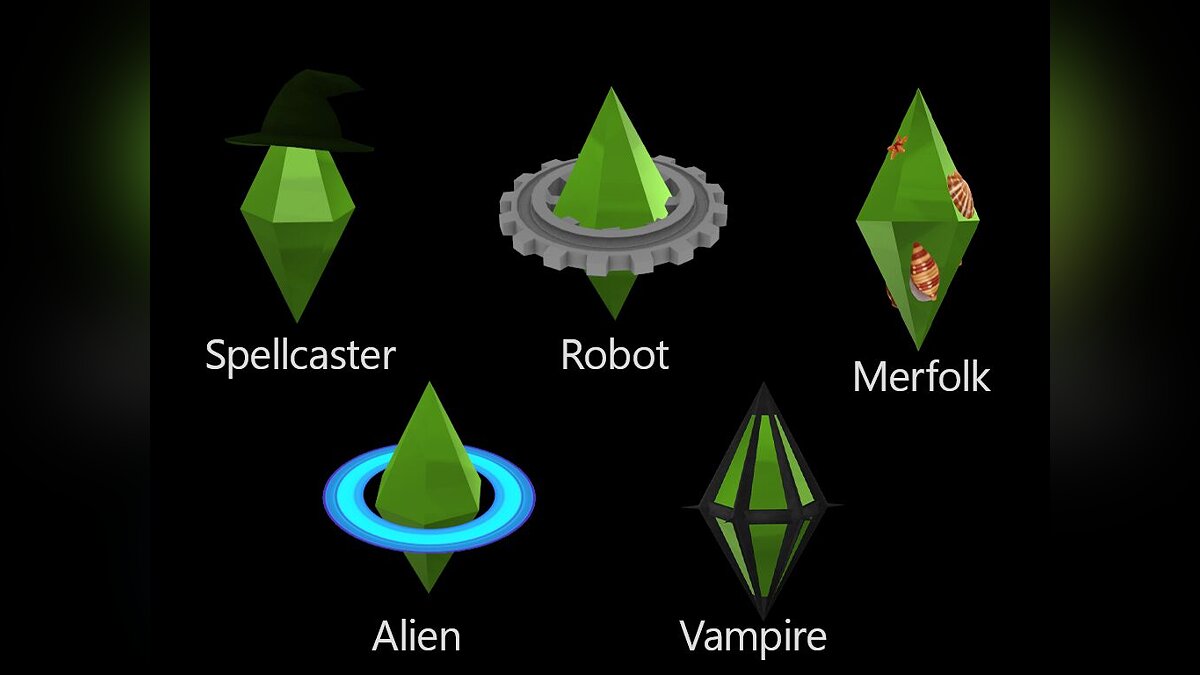 The Sims 4 — Occult crystal above the heroes